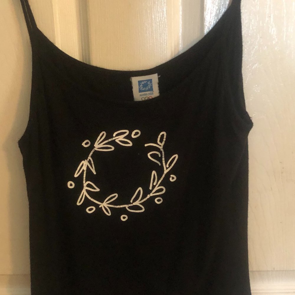 Black tank with 2004 Olympics in Athens logo Size L